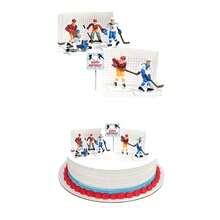 Cakesupplyshop 8 Piece Hockey Players & Goals Set Cake Topper Decoration by CakeSupplyShop(default) - Multicolor - Ver 1
