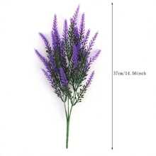 18pcs 5 Bundles Artificial Lavender Flower Bouquets - Durable, Beautifully Realistic Plastic Flowers For Home Room Table Decor, Holiday, Party Decor Garden Wedding Decor Outdoor Plants Artificial Outdoor Flower Seasonal Display - Multicolor - View 6