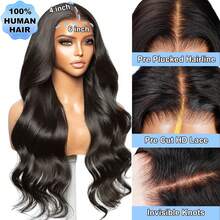 bling hair Body Wave Glueless Wig Wear And Go Glueless Wigs Pre Plucked Pre Cut 6x4 Lace Closure Glueless Wigs Human Hair 24 Inch Glueless 5x5 Wigs For Women Human Hair Invisible Strap 360 Lace Closure Wigs Human Hair 180% Density 7x5 Body Wave Pre Cut Pre Plucked Glueless Lace Front Wigs Human Hair 9x6 Body Wave Closure Wig Invisi-Drawstring Strap Wear And Go Glueless Wigs Pre Plucked Pre Cut 13x4 Body Wave Lace Front Wigs Human Hair 3S Ready To Wear For Beginners 180% Density - Natural Black - 查看 3