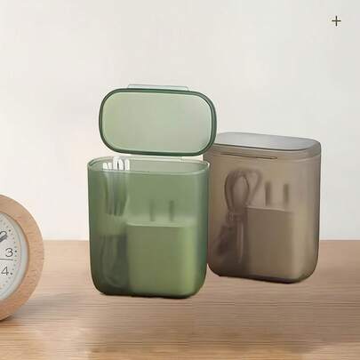 Caja de almacenamiento multifuncional pequeña mate, portátil y conveniente de transportar, puede almacenar cables, auriculares, cargadores, con tapa, organizador con estilo de cajón, adecuado para escritorio, cosméticos, joyería, almacenamiento de artículos pequeños, a prueba de polvo y duradero, sin necesidad de electricidad, multiusos, aplicable para uso diario, oficina, hogar, escuela, fiesta, vacaciones y talla grande ocasiones