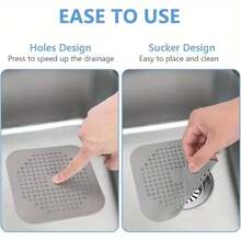 3 piezas Protector de drenaje colector de cabello de silicona - Cubierta de drenaje anti-obstrucción para baño y cocina, cubierta de protección de drenaje de ducha que absorbe olores con diseño de agujero, fácil de instalar, adecuado para baño, cocina, fregadero, bañera - Protector de drenaje de plástico duradero, tapón de drenaje de fregadero de baño, diseño de moda, flujo de agua eficiente, mantenimiento del hogar - Multicolor - Ver 6