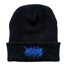 男士防风保暖透气黑白针织帽 男士冬季服装 - 彩色 - 查看 1