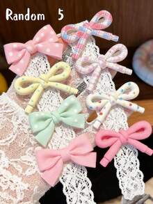 1/5 Clip para el cabello de mariposa de dibujos animados lindo, clip para el cabello de macarrón pequeño y de colores brillantes, clip para el cabello de colores, clip para el cabello con lunares de colores de caramelo, clip para el cabello, resistente, adecuado para uso diario, color aleatorio, accesorios de belleza para el hogar, regalos para mujeres, clip para el cabello, regalo, se puede usar para fijar trenzas de cola de caballo, servir, ropa deportiva y de fitness.