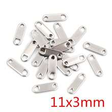 50pcs No Fade Stainless Steel Small Charms Pendant Craft DIY Bracelet Necklace Chains Pendant Ends Jewelry Making Findings Accessories - Steel - View 22