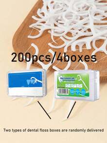 400/200/100/50pcs Pack High Tensile Dental Floss, Portable Bow-Shaped Ultra-Fine Interdental Cleaners, Dental Care Floss Picks - Multicolor - View 9