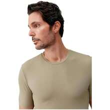 Born Living Yoga T-Shirt OI23CS-H29-C For Man In Color Beige - بيج - مشاهدة 4