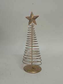 1pc/3pcs Golden Mini Christmas Trees In Various Styles - Elegant Tabletop Decorations With Stable Bases, Bottle-Shaped Retro Holiday Centers, High-End Handicrafts, Suitable For Homes, Offices, And Parties - Festive Home Decorations, No Electricity Required, Christmas Decorations, Office Decorations, High-End Handicrafts, Made Of Durable Iron, Perfect For Christmas. - Multicolor - View 8