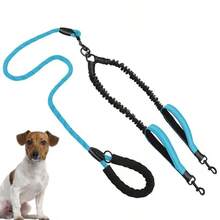 1pc Dual-Ended Elastic Dog Leash With 2 Extra Handles, 360° -Free Swivel, Shock Absorbing Dual Dog Leash To Prevent Dogs From Running Wild, Escaping Or Colliding - Multicolor - View 9