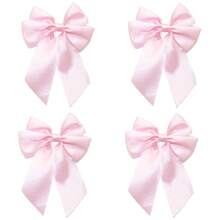 1 unidade/2 unidades/4 unidades de prendedor de guardanapo de mesa com laço rosa de fita de seda, feito à mão, ideal para o Dia dos Namorados, casamentos, aniversários e decoração de mesas.