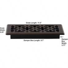 Decor Grates AGH410RB8 Gothic Floor Register 4x10 Inches 8 Pack Rubbed Bronze Finish