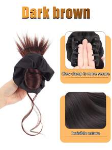 人造发髻发片，爪夹发髻发夹，人造假发髻接发，女士日常发髻发片，人造发饰假发