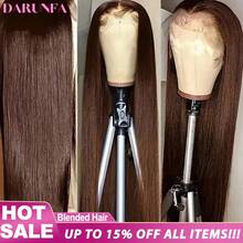 30 Inch Straight Lace Front Wigs Blended Hair 13x4 HD Lace Frontal Wigs Pre Plucked Frontal Wigs For Women 200% Density Straight Lace Front Wig With Baby Hair - S4 - View 2