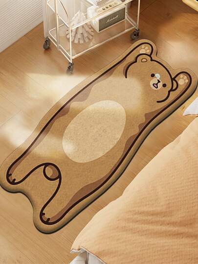 1PC Cartoon Wool Ball Mat, Thickened Soft Carpet, Imitation Cashmere Bedroom Bedside Carpet, Dirt Resistant And Cooling Balcony Tatami Home Floor Mat, Suitable For Bedrooms. Living Room Usage
