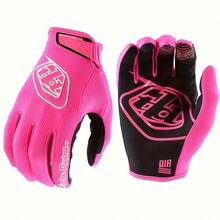 2025新款 Forest Racing 山地自行车黑/红手套，成人四季骑行摩托车赛车手套，全指透气骑行手套 - TLD 手套 - 查看 10