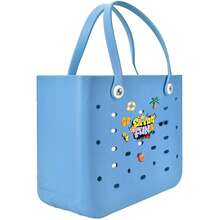 Large Capacity Rubber Beach Bag For Women, Available In Multiple Colors, Large Shoulder Tote Bag, Solid Color Open Design, Multi-Functional, Lightweight And Durable Beach Bag, Stylish Tote Bag - You Can DIY Your Own Personalized Beach Bag, Suitable For The Beach, Pool, Supermarket Shopping, Shopping, Travel, Vacation, Halloween, Christmas, Thanksgiving - Give Her A Practical And Beautiful Gift. - Nhiều màu - Xem 27