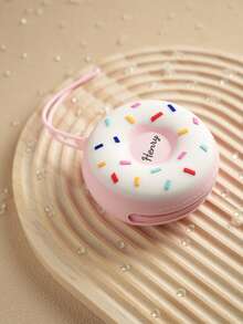 1pc Personalized Customization Name Baby Silicone Pacifier Holder Donut Shape Zipper Pacifier Box Soft Pacifier Box Print On Demand Baby Stuff Custom Nipple Storage Box