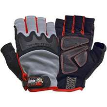 Grease Monkey Pro Fingerless all purpose work gloves and workout gloves(1 Count (Pack of 1)) - Multicolor - Ver 2