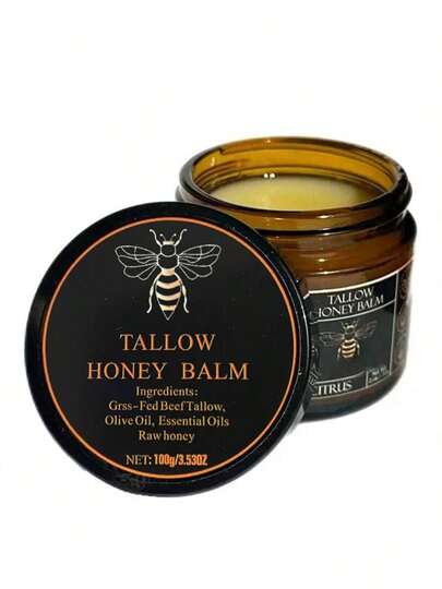 有机草饲牛油保湿霜 - 添加生蜂蜜 - 滋养乳液，令肌肤柔软光滑 - 清香怡人，天然保湿配方