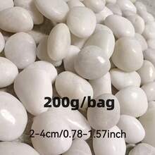100g/200g/500g White River Stone And Polished Pebbles, Natural Decorative Stones For Indoor Plants, Aquarium, Garden Landscape, Vase Filler, DIY Crafts, Home Decor, Indoor/Outdoor Use - Multicolor - View 10