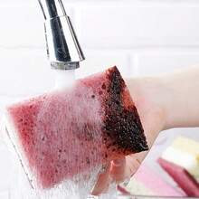 5件套厨房清洁海绵，洗碗巾，百洁布，餐具防刮擦百洁布