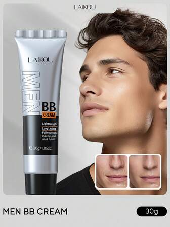  1 pieza Crema BB para hombres Laikou de 30g, maquillaje natural, resistente al agua, corrector, protección UV, cosmético para mujeres de todo tipo de piel, loción de aislamiento para fiestas