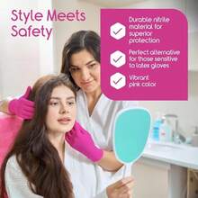 Găng tay nitrile dùng một lần, nhiều màu sắc, bền và sử dụng lâu dài, thích hợp để vệ sinh các sản phẩm và dụng cụ gia đình. - Nhiều màu - Xem 3