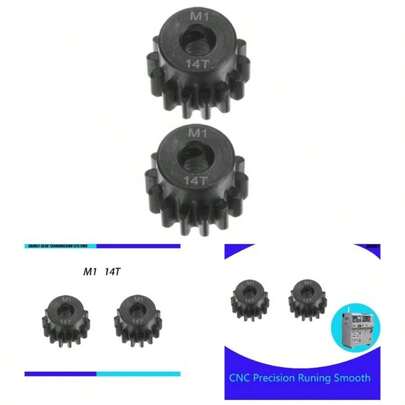 2Pcs Hard Steel Pinion Gear 14T Mod1 5mm, ARAC7602 Arrma 6s Upgrade Parts Arrma Kraton Mojave Notorious Outcast Talion Typhon Pinion Gear Parts