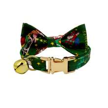 Cute Pet Christmas Plaid Print Zinc Alloy Cat Collar, Cat Collar Bow Tie Set, Soft Velvet Cat Collar With Bell, Handmade Mini Cat Collar With Metal Buckle, Cat Collar With Bow Tie And Bell