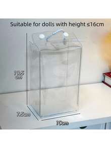 1pc Transparent Dust Cover - Square Storage Bag, Waterproof, Ideal For Protecting, Storing And Displaying Plush Toys Or Collectibles In Wardrobes And Shelves, Clear Protective Case For Dust-Proof Organization, Durable, Lightweight And Easy To Clean, Maintains Plush Texture And Color, Unobtrusive, Modern Aesthetic, Doll Not Included, Versatile, Space-Saving, Giftable, Great For Home, Office Or Display Corners - Clear - View 10
