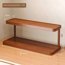 现代简约双层置物架，桌面化妆品收纳架，厨房/茶/咖啡杯展示架 - 彩色 - 查看 7