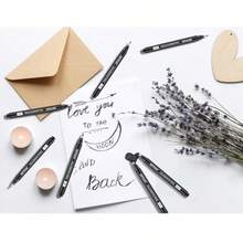 Calligraphy Pen Set 10 Size Hand Lettering Pens For Beginners Calligraphy Markers Brush Pens For Art Drawing Sketching Scrapbooking Journaling Signing - Black - View 4