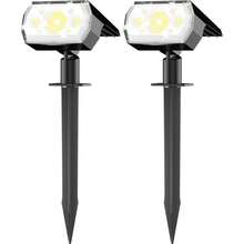 2/4pcs Solar Powered Pathway Lights, 64 LED Cool White, 3 Brightness Modes, Solar Powered Auto On/Off, Suitable For Garden, Park, Patio, Yard, Driveway, Lawn - Black - View 13