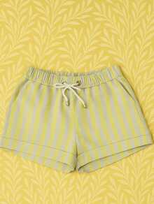 Striped Knot Cord Knitted Holiday Beach - Light Yellow - View 3