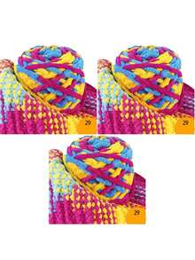 1/3pcs Chunky Chenille Yarn For Knitting, 1 Ply Jumbo Ice Yarn Bulk 100g Skeins, Soft DIY Crochet Thread For Blankets, Slippers, Hats, Scarves Handmade Craft Supplies Christmas Gift - Multicolor - View 77