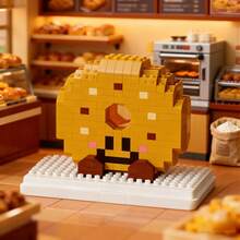 9-In-1 Baking Bread Series Building Blocks + Bread Dual Healing! 9 Baking-Themed Building Blocks, Assemble Happiness On The Tip Of The Tongue/Beginner-Friendly Set: 9 Bread Building Blocks Easy To Assemble, Even Beginners Can Be "Assembling Chefs"/ABS Material/Gift, Children Can Assemble/Micro-Particle Desktop Decor - Multicolor - View 13