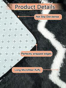 1 块毛绒地毯，防滑地毯，适用于家庭、客厅、卧室 - 彩色 - 查看 5