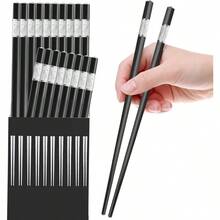 10 Pairs Dishwasher  Fiberglass Chopsticks Set, 9.5 Inch Reusable Japanese Chopsticks, Non - Slip, Easy To Use, Japanese Chop Sticks Home And Restaurant - 最初的 - 查看 1