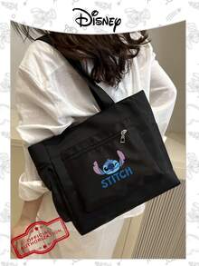 Disney 1个装针织图案手提袋，大容量斜挎包，可爱卡通印花单肩包，多功能秋冬大容量包——女士/女孩/学生的理想之选，完美适用于秋冬季/外出/购物 - 彩色 - 查看 9