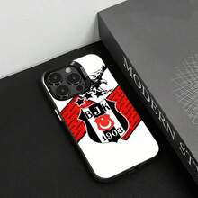 1PC Funda de Teléfono B-Besiktas B-BJK Carcasa IMD color plata para 17 16 15 14 13 12 11 Pro Max Plus Anticaída Parachoques Duro - Z4 - Ver 7