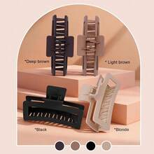 5 Inch XL Jumbo Claw Clips For Thick And Long Hair, 4-Pack Oversized Matte Rectangle Hair Clips For Women, Strong Hold Non-Slip Jaw Clips, Neutral ShadesMatteNeutrals - MatteNeutrals - Xem 7