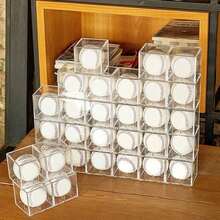 THJOPOKEEL Vitrina de Béisbol, Vitrina de Béisbol, Soporte de Béisbol de Cubo, Caja de Béisbol de Acrílico, Caja Transparente de Pelota de Tenis para Almacenamiento de Recuerdos, Protección (1) - 1 - Ver 4