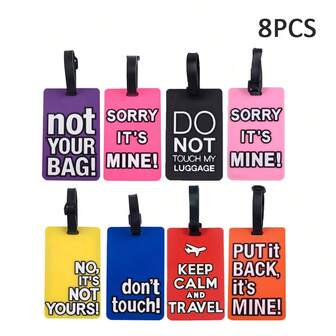 Multicolored Letter PVC Soft Rubber Luggage Tags Wholesale, Creative Luggage Tags For Identification Of Boarding Passes, Travel Suitcase Boarding Name Tags, Travel Luggage Tags For Trips And Studies