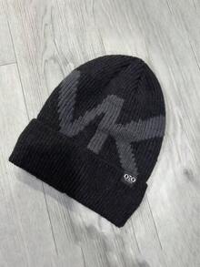 1顶男士保暖内衬黑色针织帽，加厚针织帽，冬季新款保暖滑雪帽，时尚腈纶针织帽 - 黑色 - 查看 10