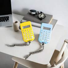 1pc Colorful Calculator - Portable With Lanyard - Suitable For Exams And Office Use - Multicolor - View 5