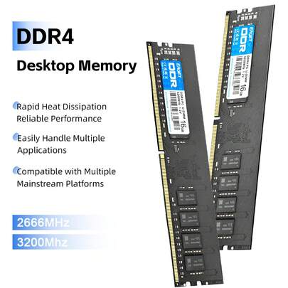 Desktop DDR4 RAM 16GB/8GB, High-Performance 3000MHz/2666MHz Optional, Desktop Memory UDIMM 288-Pin, Compatible With Intel And AMD Ryzen Memory Upgrade (Does Not Support XMP)