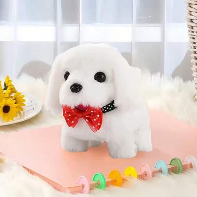 Simulated Robot Puppy Pet Toy, Realistic Mini Robot Dog, Electronic Pet Dog. It Can Learn To Walk, Bark And Wag Its Tail Like A Real Dog. Suitable For Family Use, Can Be Used As A Small Toy Companion For Children Or Pets. An Active Companion, Pet Companion, Interesting Intelligent Robot Dog, Realistic Robot Dog And High-Quality Toy.