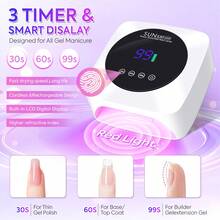 Rechargeable UV LED Nail Lamp, Portable Wireless UV Nail Lamp With LCD Display, Auto Sensor, 3 Timer Settings And Smart Sensor Nail Dryer, Detachable Bottom - EU C Type Plug(220-240V) - View 2