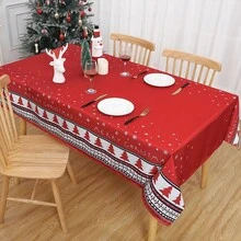 Tablecloths - Bordo albero sfondo rosso 140x230cm - Visualizzare 8