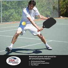 New Kevlar 3K Camouflage Textured Carbon Fiber Pickleball Paddle, Edgeless 16MM - Black - View 6