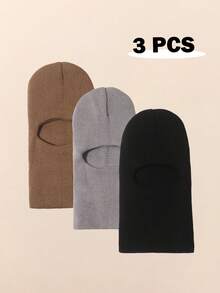 1pc Unisex Black Beanie Hat For Toddler, Double Pom-Pom Beanie Kids & Baby, Y2k Style, Newborn Knitted Hat For Outdoor, Warm Winter Cap Suitable For Daily Commute - Multicolor - View 37